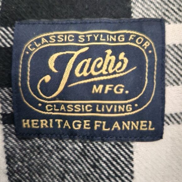Jachs Heritage Flannel Mens Button Front Flannel Long Sleeve Shirt Size Large - Picture 3 of 8